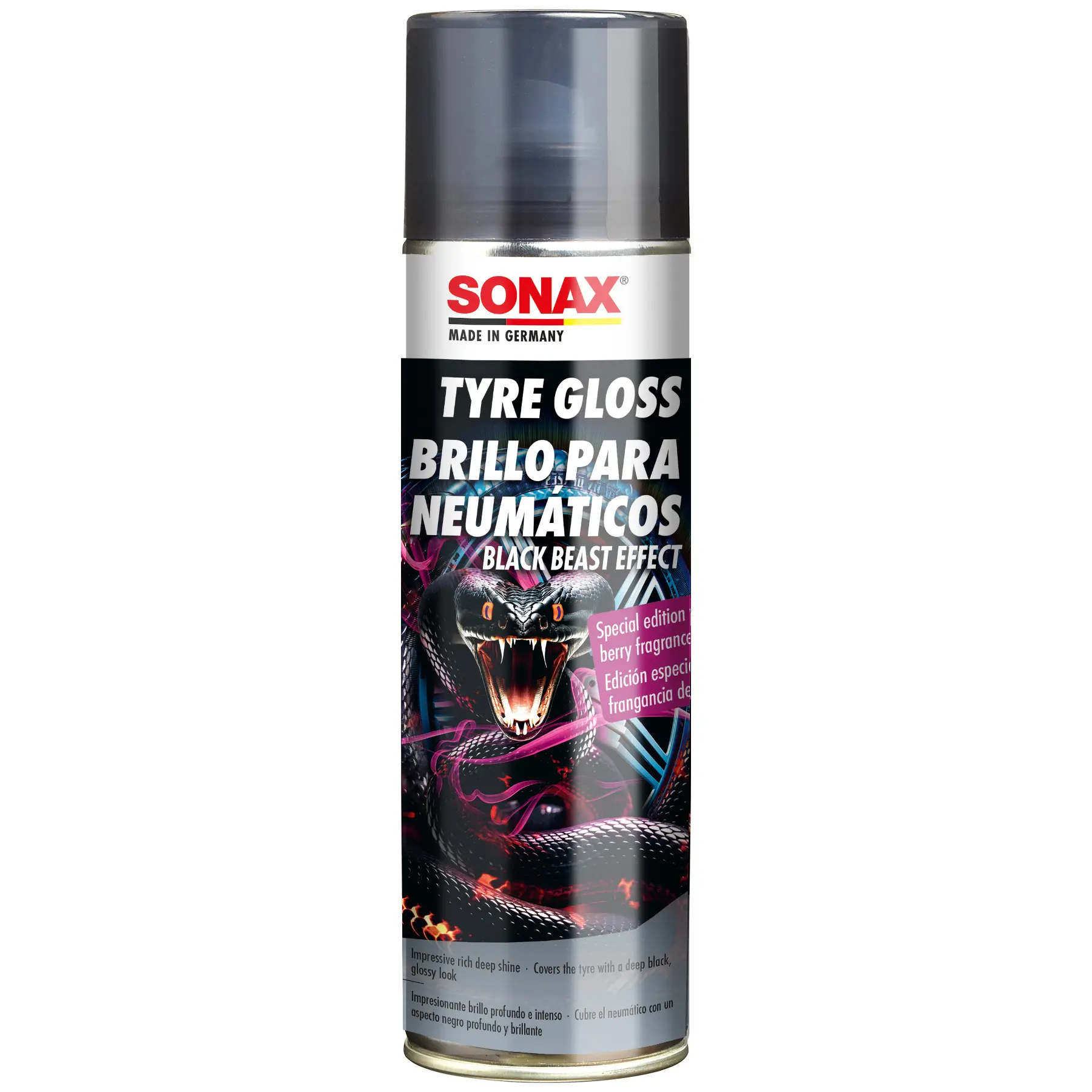 Sonax Tyre Gloss Spray Black Beast Effect 500ml (Tyre Shine)